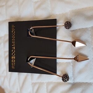 Rebecca Minkoff Pave Ball Threader Earrings